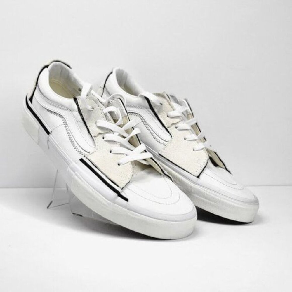 VANS MEN'S SK8-low reconstruct sneakers white Size 13 NWOB